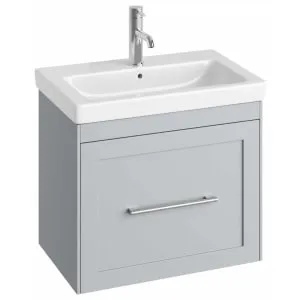 Concept Stone Grey Shaker Wall Hung Vanity Unit & Basin - 550mm