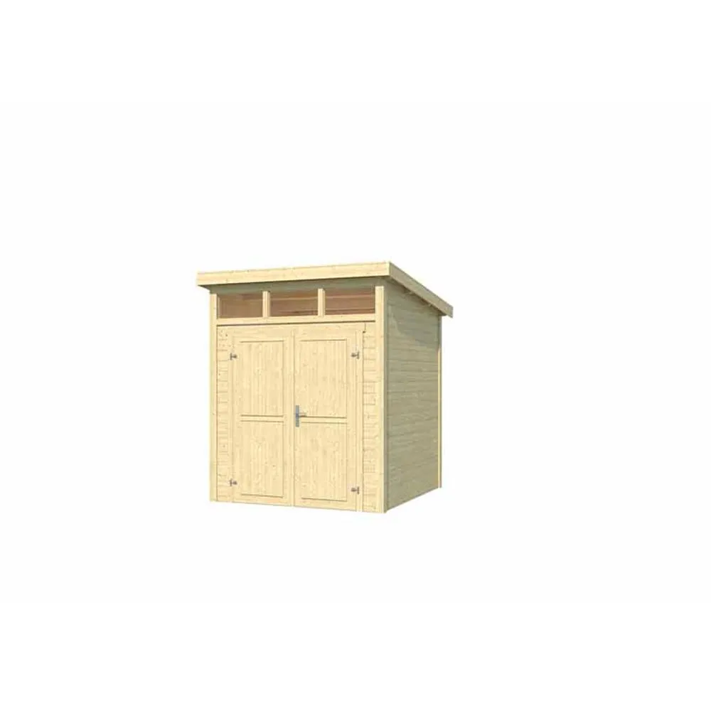 Lasita Maja Ltd Kibo 1-Log Cabin, Garden Room, Home Office - L220xW223.5xH245.1 cm in Light Tan 2