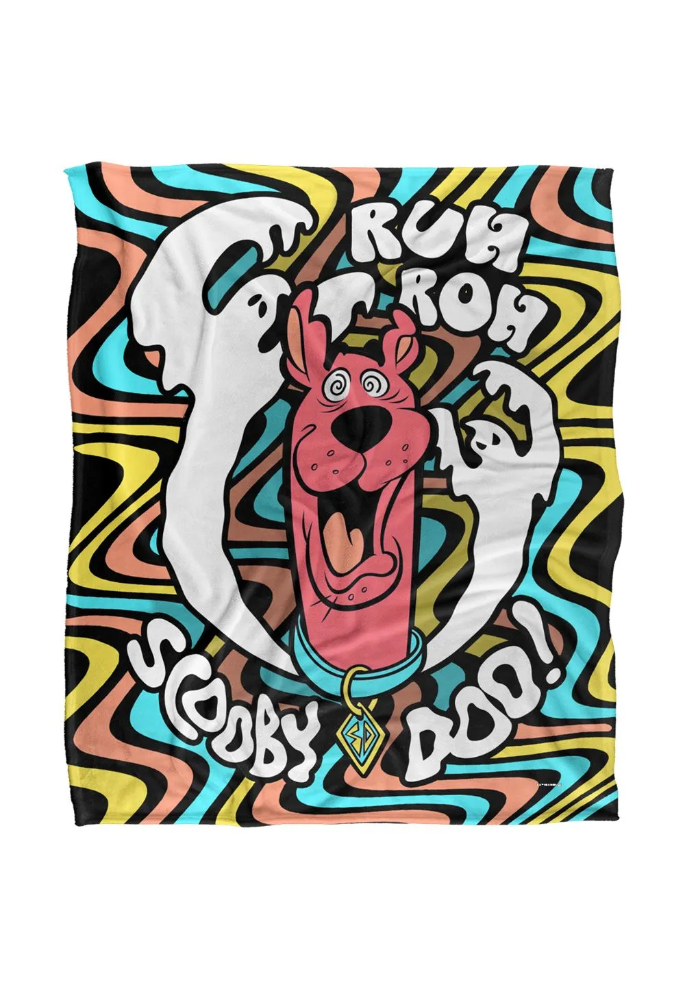 Warner Brothers Scooby Doo Officially Licensed Silky Touch Super Soft Throw Blanket 152 x 127 cm in White