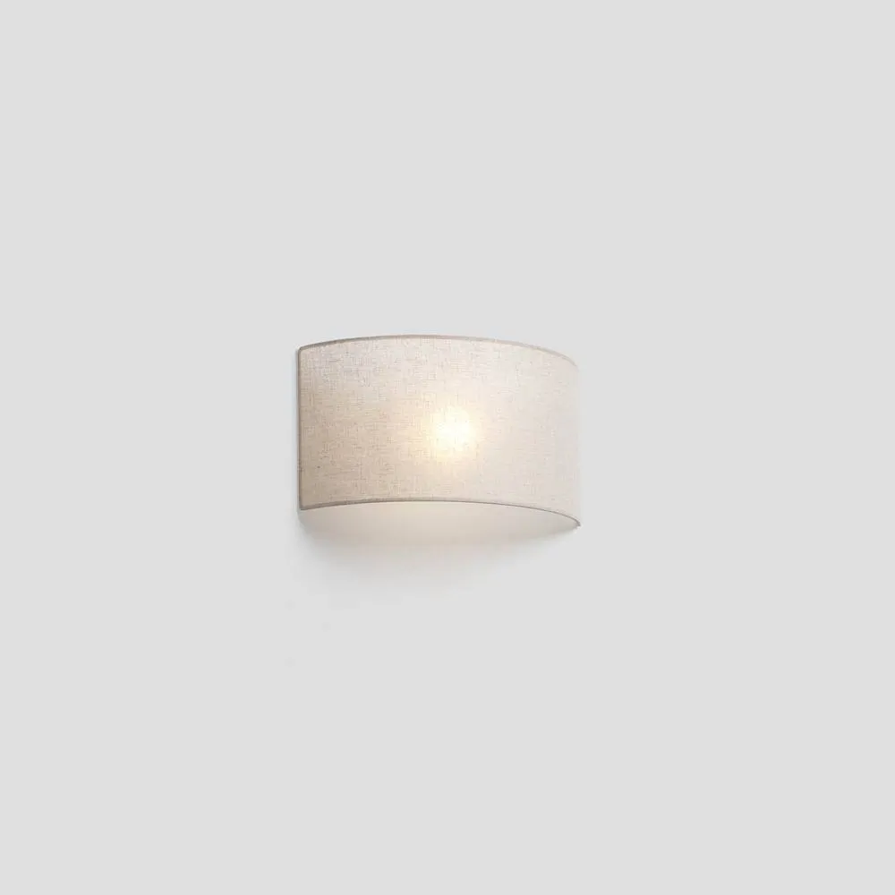 Netlighting Otton Horizontal Round Linen Wall Lamp 2L in White 2