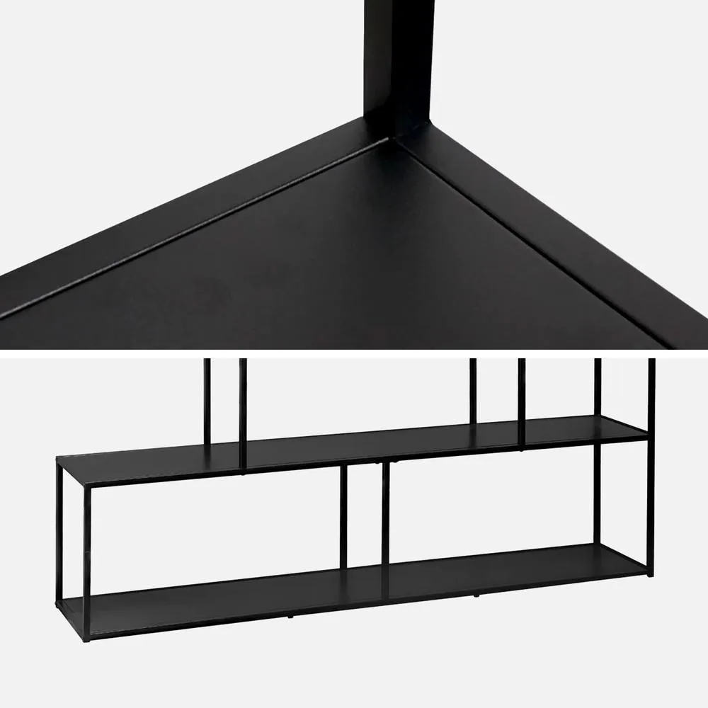 sweeek 4-shelf Industrial Bookshelf In Black Metal 4
