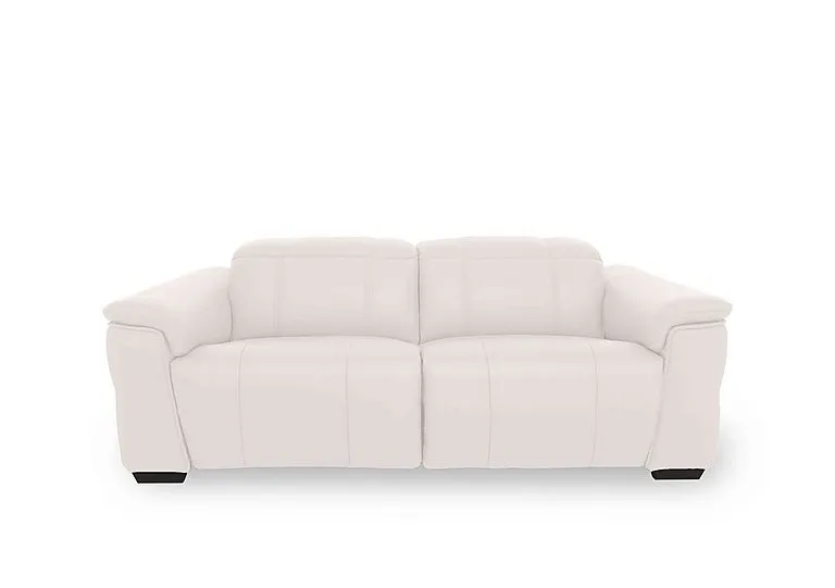 Inca NC Leather 3 Seater Power Recliner Sofa with Power Headrests - Cotton