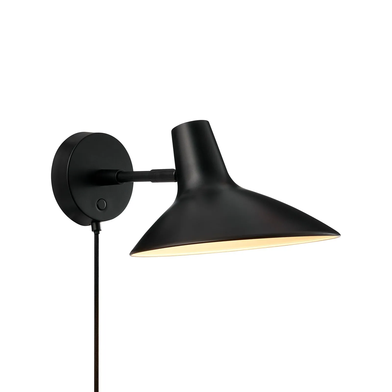 Nordlux Darci Wall Light Black Metal Kitchen E14 Switch Plug In/Mains