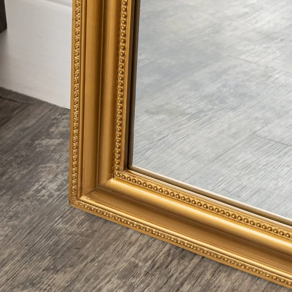 Melody Maison Full Length Antique Gold Leaner & Wall Mirror - 47cm X 142cm 6