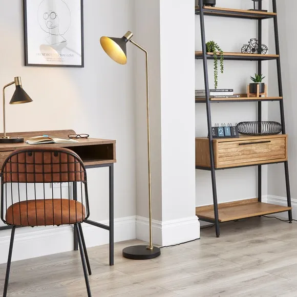 Morgan Industrial Adjustable Reading Floor Lamp