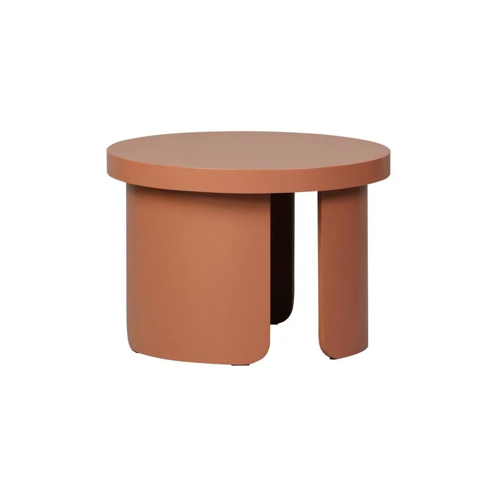 sweeek Set of 2 round nesting coffee tables in Terracotta 4