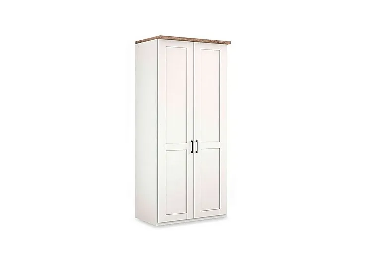 Adeline 2 Door Hinged Wardrobe - White