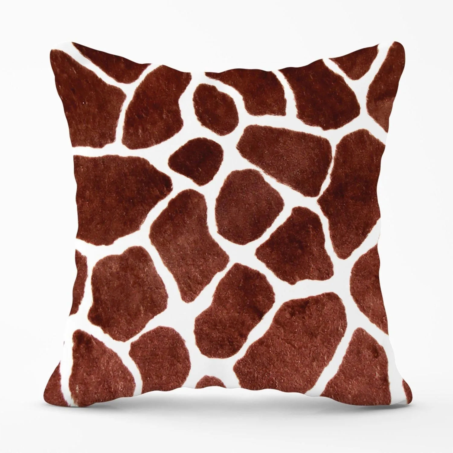 Warren Reed - Designer Giraffe Spots Print Outdoor Cushion in Brown