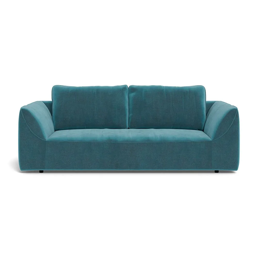 Heal's Morven 3 Seater Sofa Smart Luxe Velvet Airforce Blue 1
