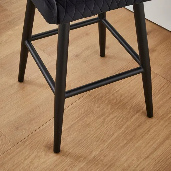 Montreal Counter Height Bar Stool, Velvet 4