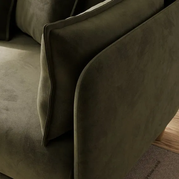 Armitage Scatter Back Velvet 3 Seater Sofa 4