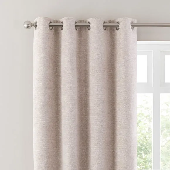 Boucle Chenille Eyelet Curtains 1