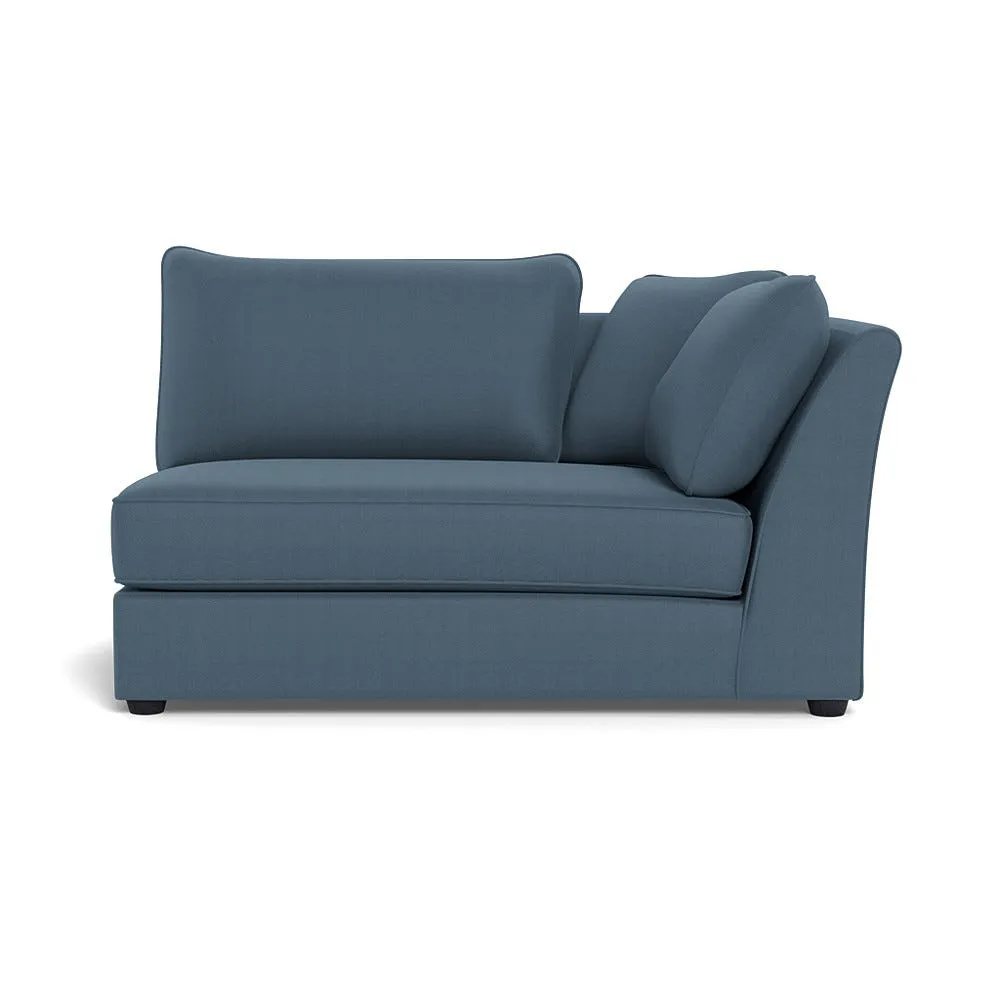 Heal's Tailor Large Curved Right Hand Facing Corner Unit Capelo Linen-Cotton Mineral Black Feet
