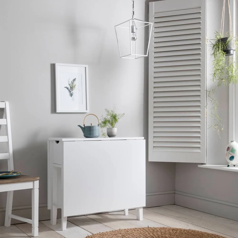 Nöa and Nani Gustav Folding Dining Table with Drawer in White 5
