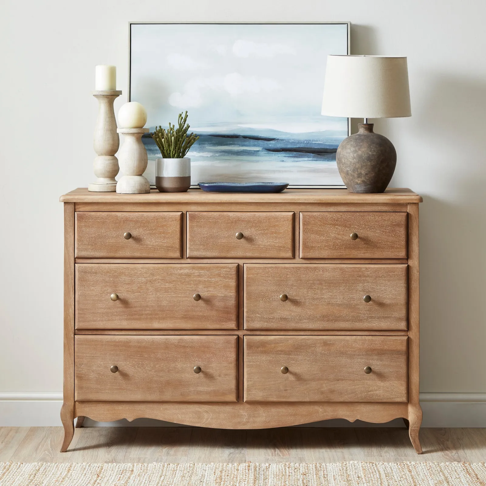 Giselle 7 Drawer Chest Brown