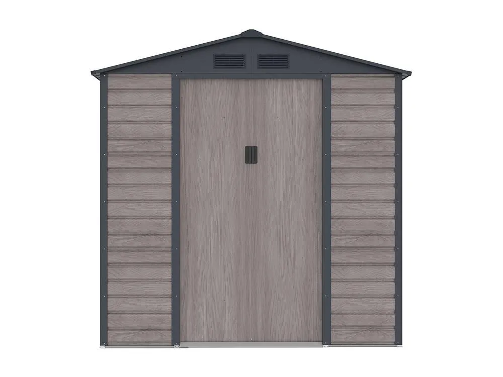Vente-unique Garden Shed - 2.79 M² - Galvanised Steel With Grey Wood Effect 2
