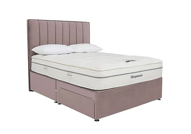 Tranquility 2800 Divan Set - Super King - Plush Light Pink