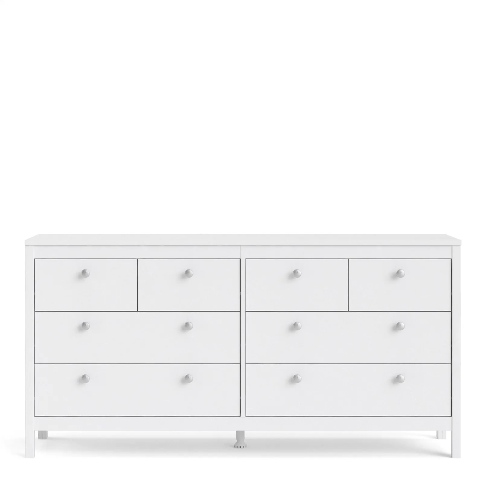 Furniture To Go Madrid Double Dresser 4+4 Drawers in White 2
