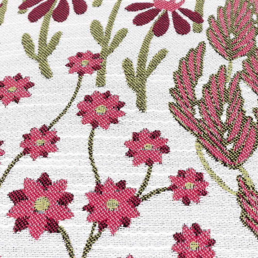 Wylder Ophelia Floral Jacquard Cushion in Red 4