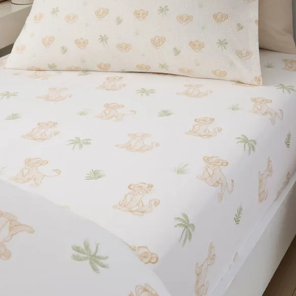 Set of 2 Disney Simba Adventures 100% Cotton Fitted Sheets 1