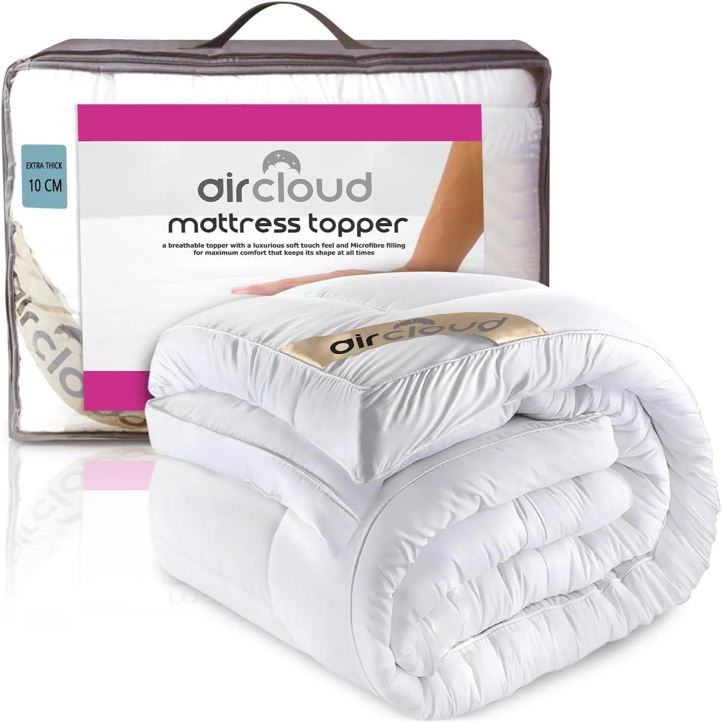 GAVENO CAVAILIA Mattress Topper 10cm in White