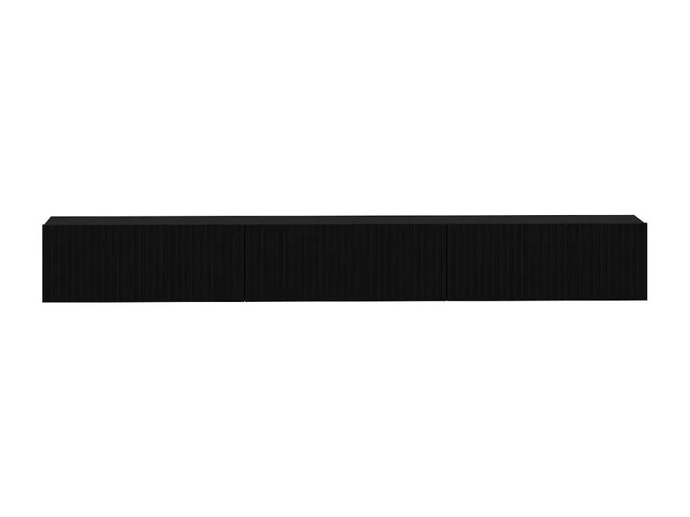 Vente-unique Floating TV Unit With 3 Doors - Black - DANTAY 2