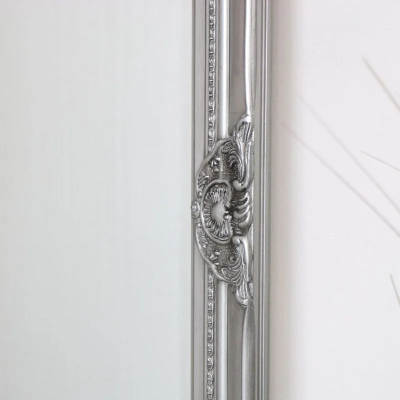 Melody Maison Tall Silver Ornate Bevelled Mirror 47cm X 142cm 4