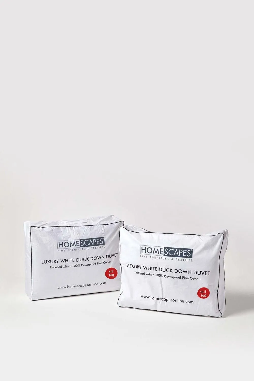 Homescapes Luxury White Duck Down 15 Tog All Seasons Duvet