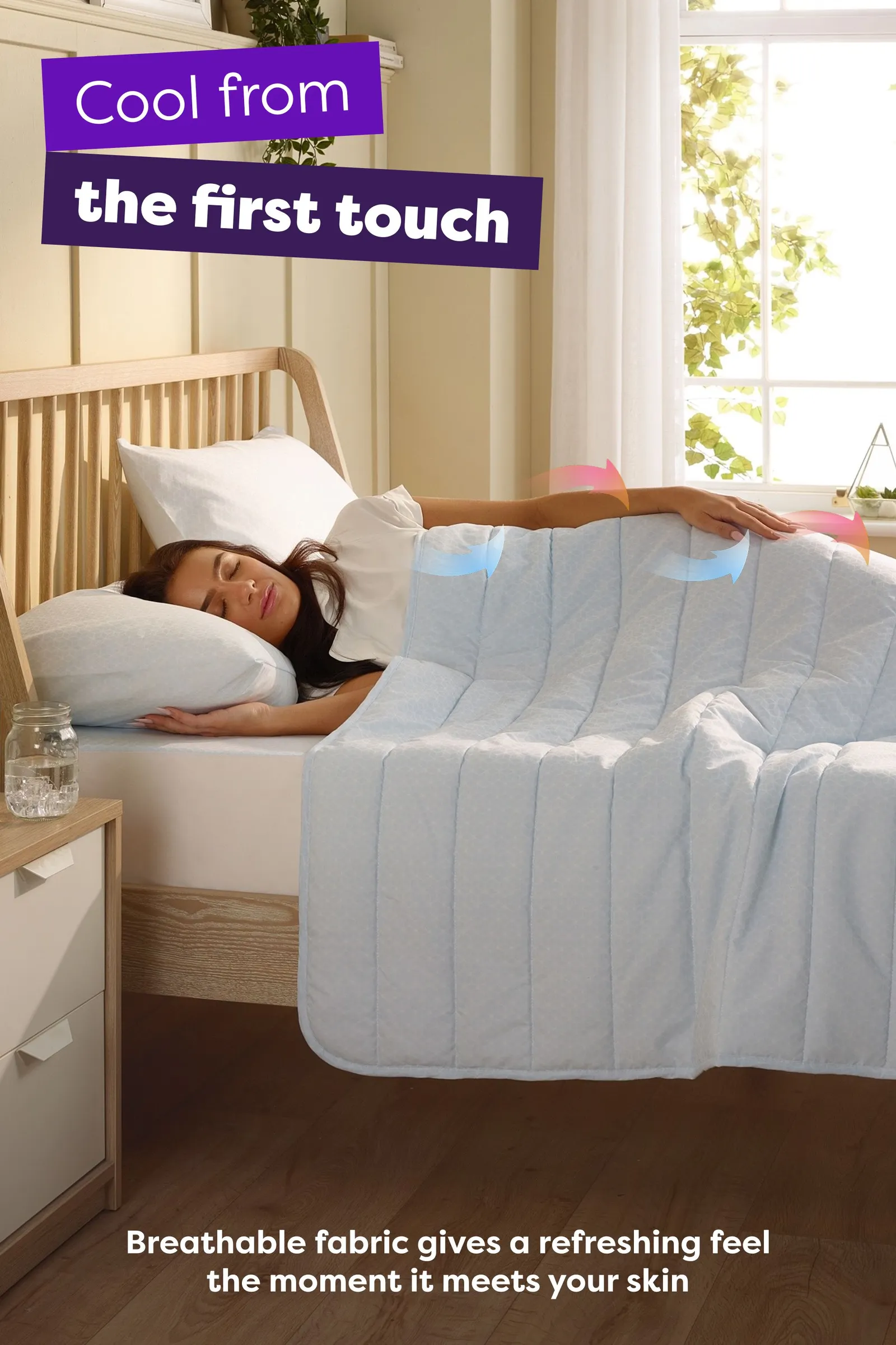 Slumberdown Cool Summer Temperature Regulating Coverless Duvet in Blue 2