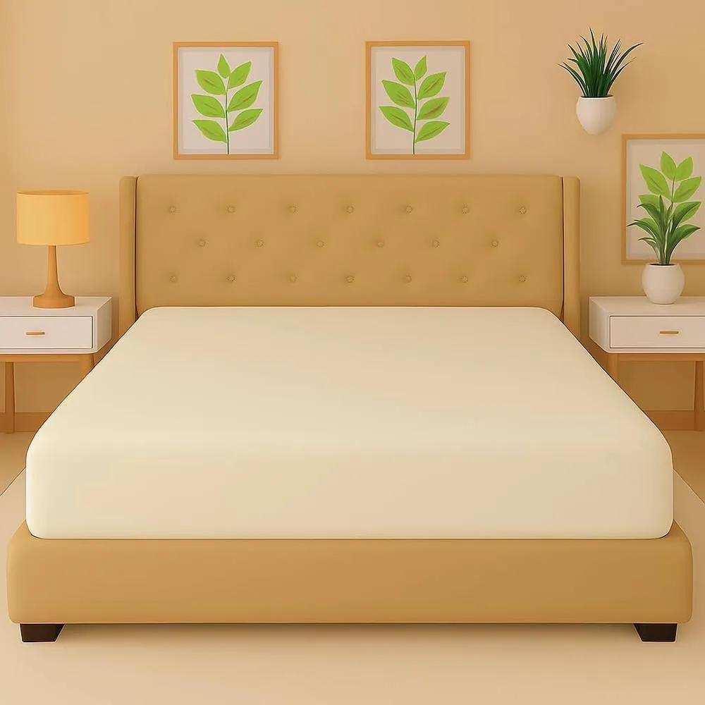 Homes-Linen Flannelette Fitted Sheet 100% Brushed Cotton 25cm Deep in Cream
