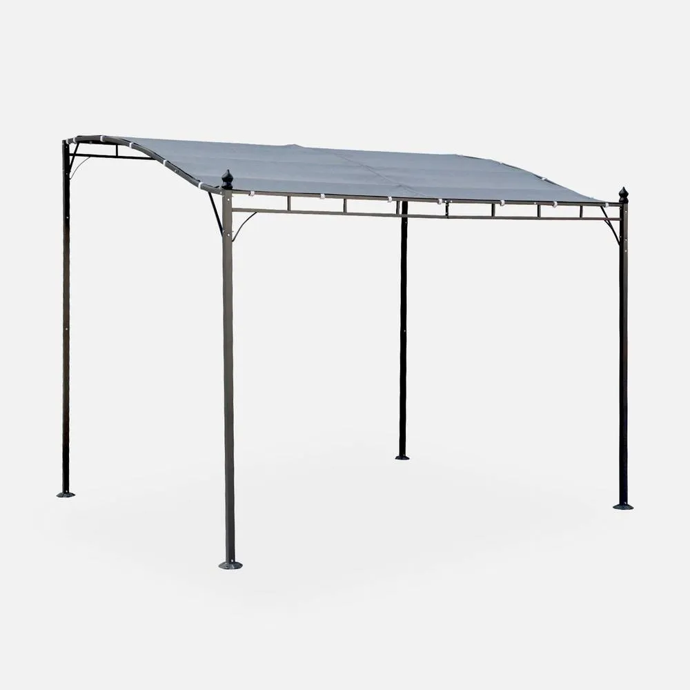 sweeek 3x2.5m wall-mounted pergola in Grey