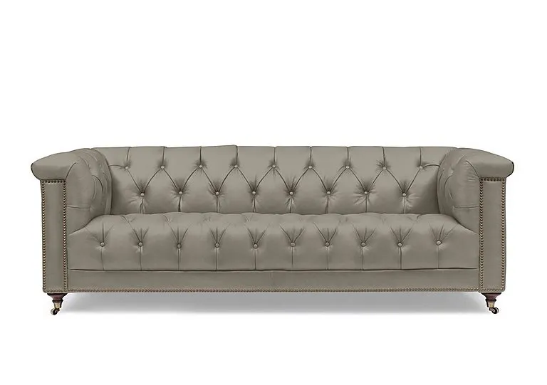 Wallace 4 Seater Leather Chesterfield Sofa