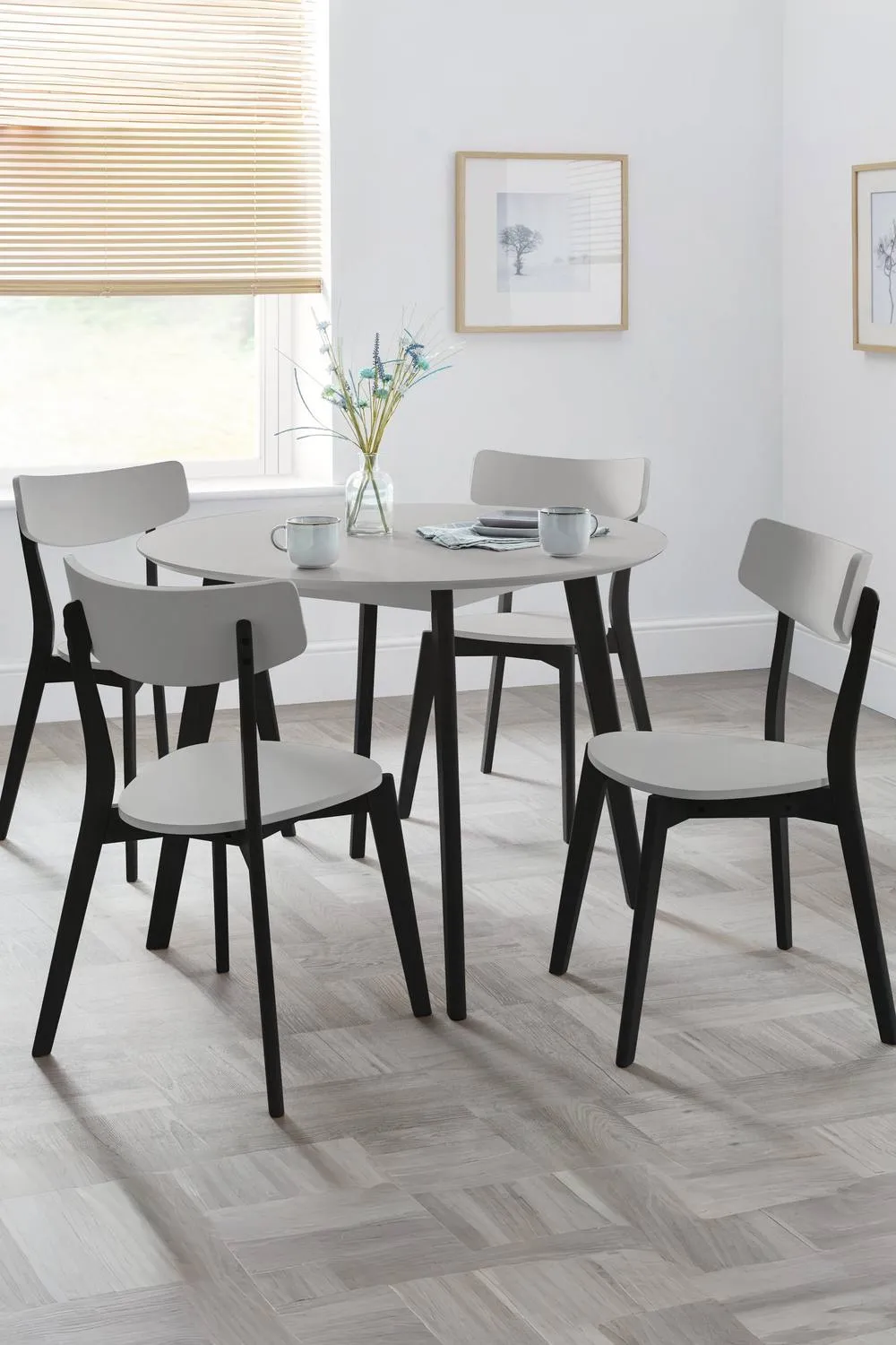 Julian Bowen Casa Round 4 Seater Dining Table in Grey 2
