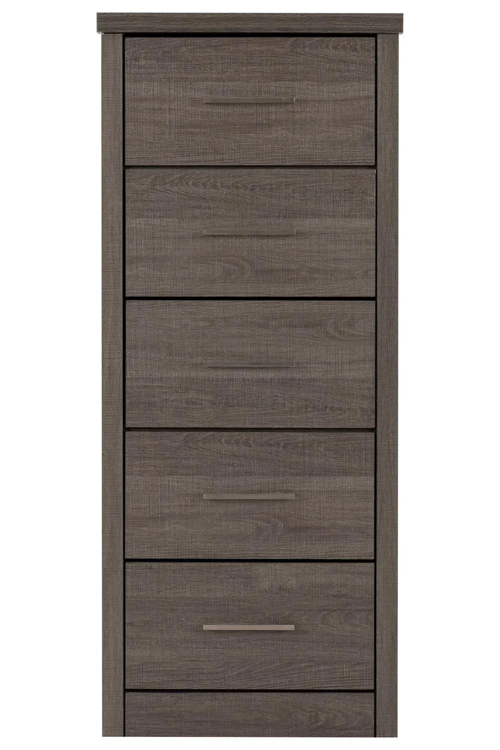 Seconique Lisbon 5 Drawer Narrow Chest in Charcoal 2