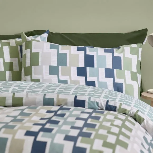 Catherine Lansfield Bryson Polycotton Duvet Cover & Pillowcase Set 2