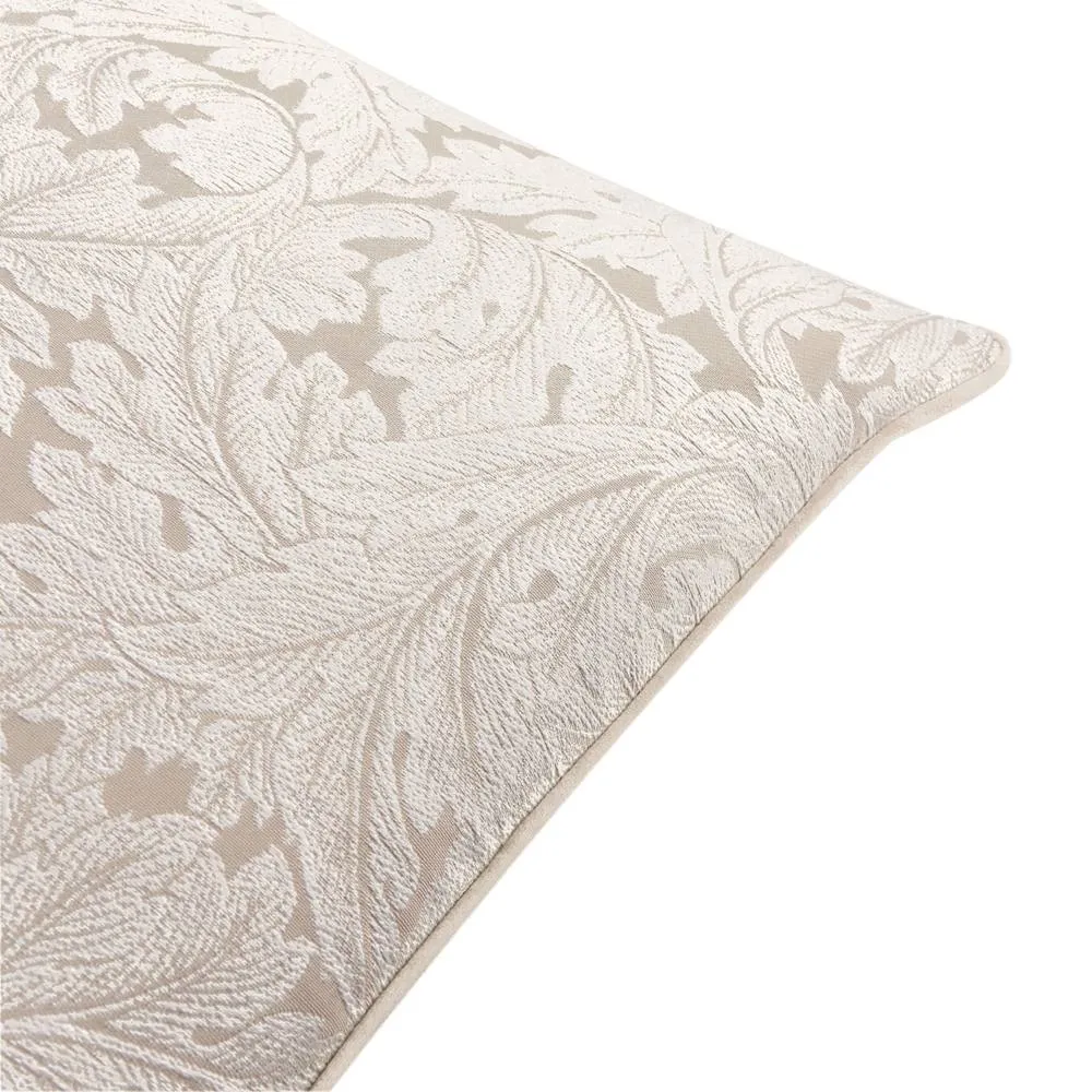 Morris & Co Acanthus Jacquard Cushion in Cream 3