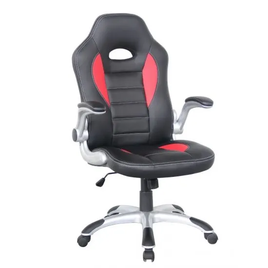 Witney Home Office Chair In Black And Red Faux Leather