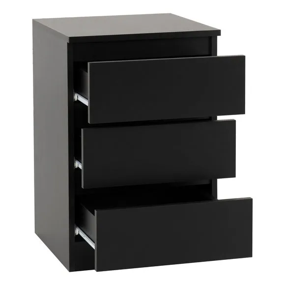 Walker 3 Drawer Bedside Table 3