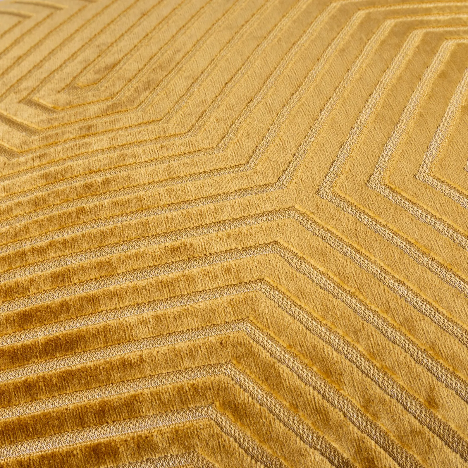 Paoletti Evoke Cut Velvet Cushion Gold, Gold 5