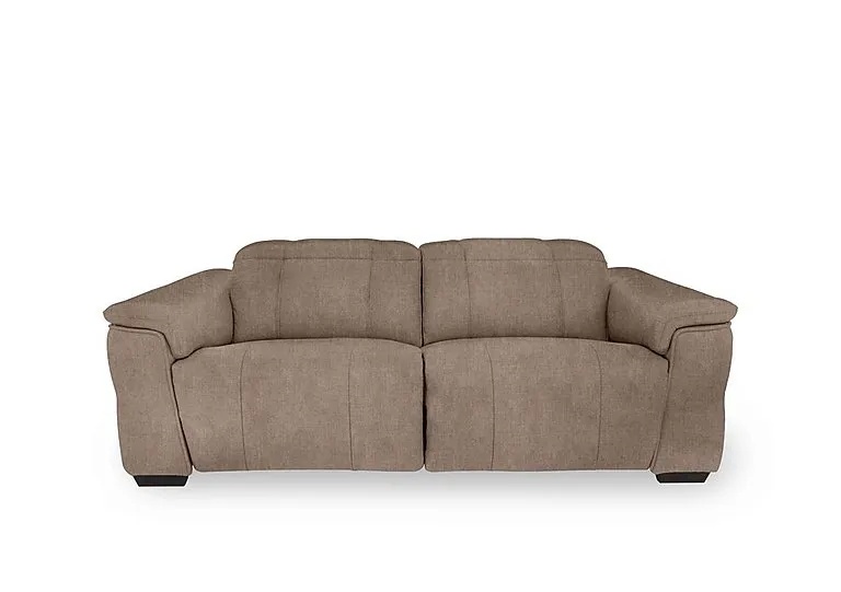 Inca Fabric 3 Seater Power Recliner Sofa with Power Headrests - Manhattan Nutmeg - Sofas and Armchairs