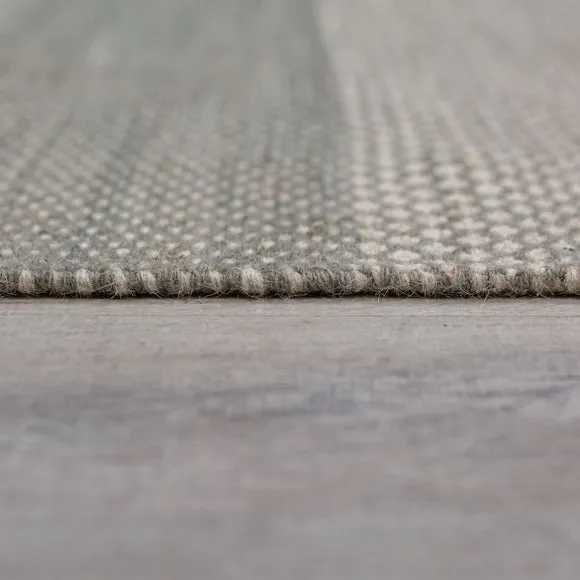 Diamond Flatweave Stripe Wool Rug 4