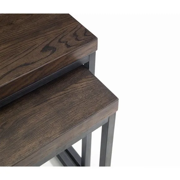 Brooklyn Nesting Side Tables, Dark Oak 5