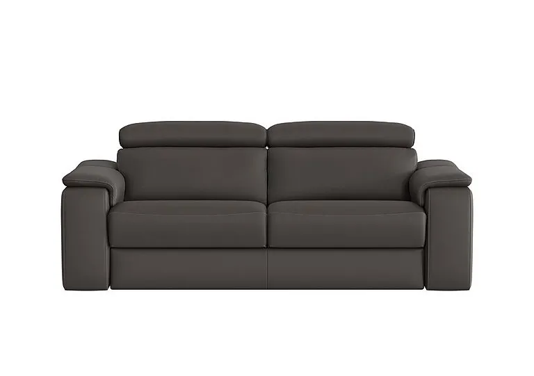Davide 3 Seater Leather Sofa - Torello Grigio Scuro