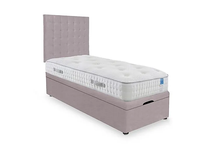 Ergo Deluxe End Lift Ottoman Divan Set - Small Single - Plush Lilac