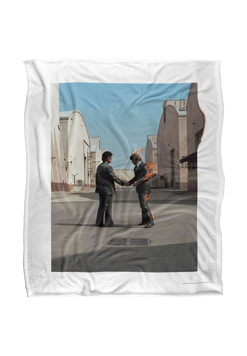 Pink Floyd Wish You Were Here Silky Touch Super Soft Throw Blanket 152 X 127 cm in White