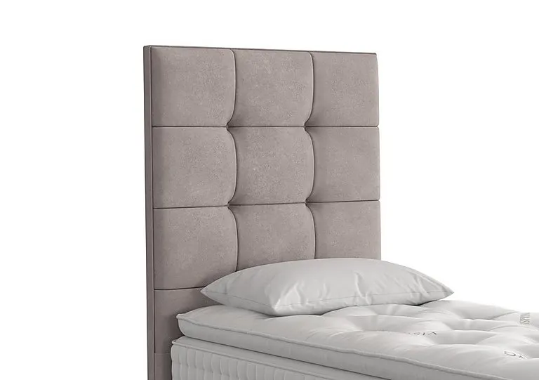 Langdon Floor Standing Headboard - Single - Faux Suede Dove