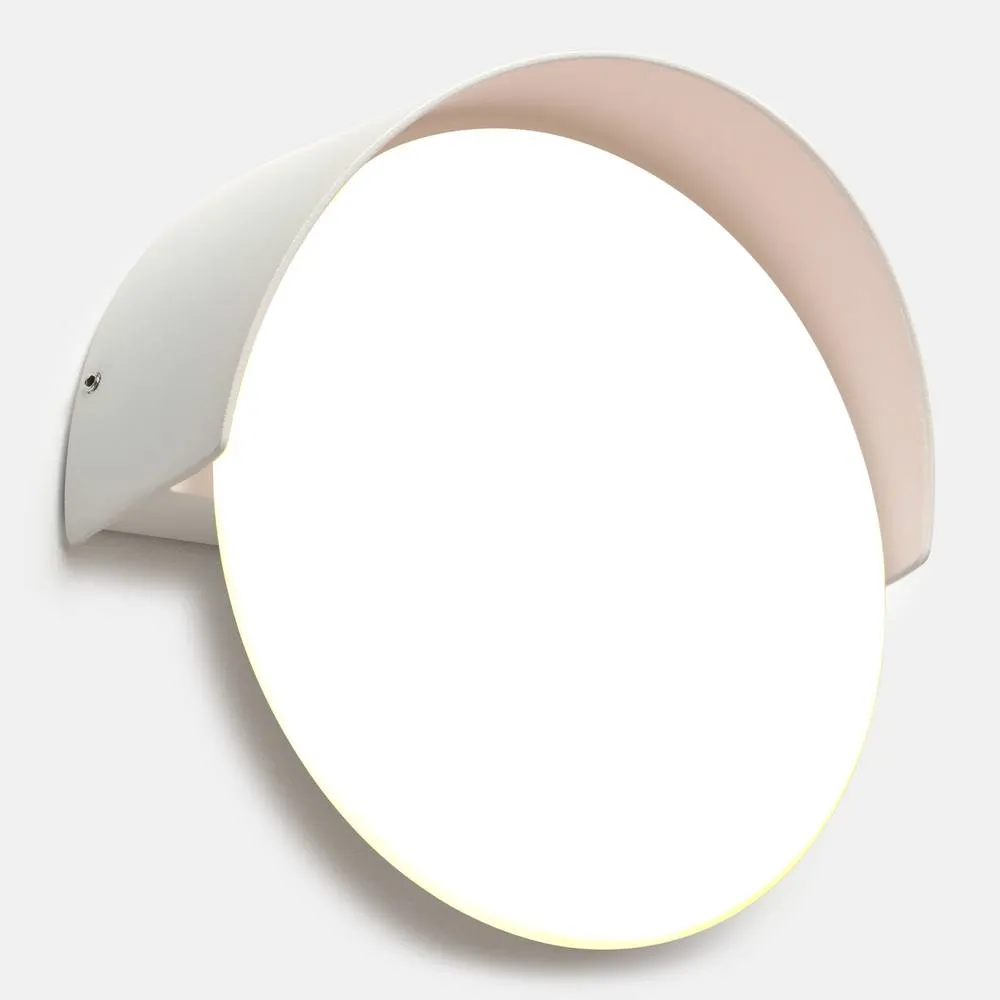 Netlighting Auro Outdoor Flush Wall Lamp White Sandblasted LED 6.2W IP54 On Off 5
