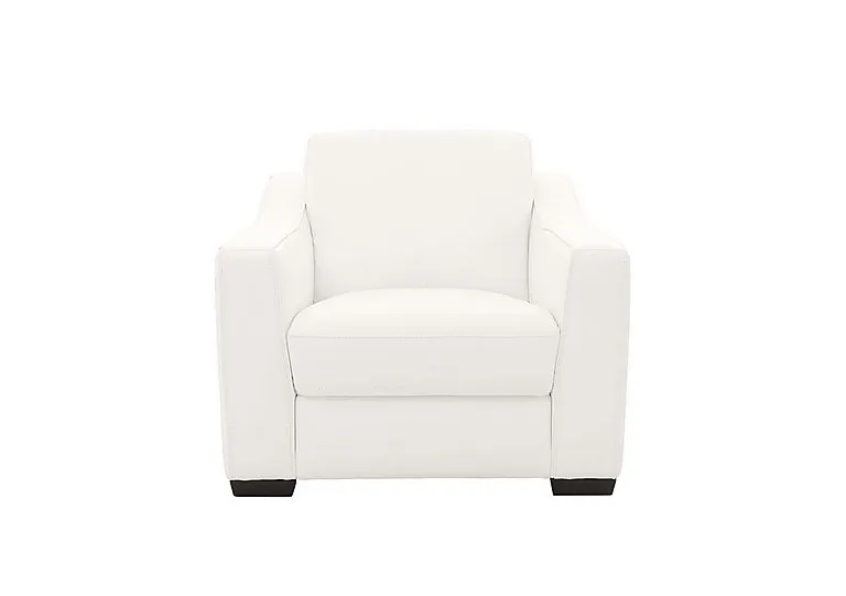 Optimus Leather Armchair - BV Star White