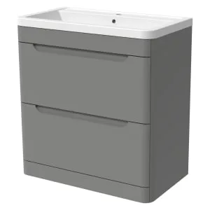 Wickes Malmo Dust Grey Freestanding J Pull Vanity Unit & Basin - 800mm