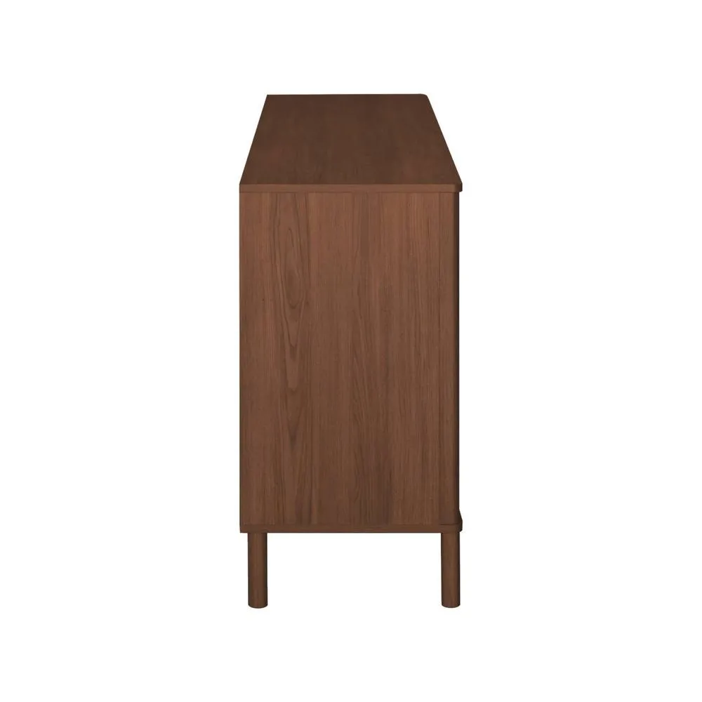 sweeek Vintage chest of drawers with wood decor & cane, 6 drawers in Dark Brown 6